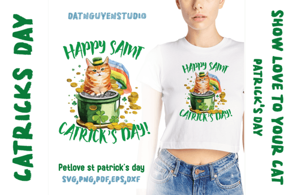 Cat Mom Svg, St Patrick s Day Cat Svg Graphics and Crafts