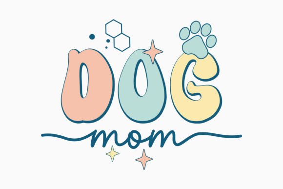 Dog Mom SVG Quotes Retro Design Graphics and Crafts